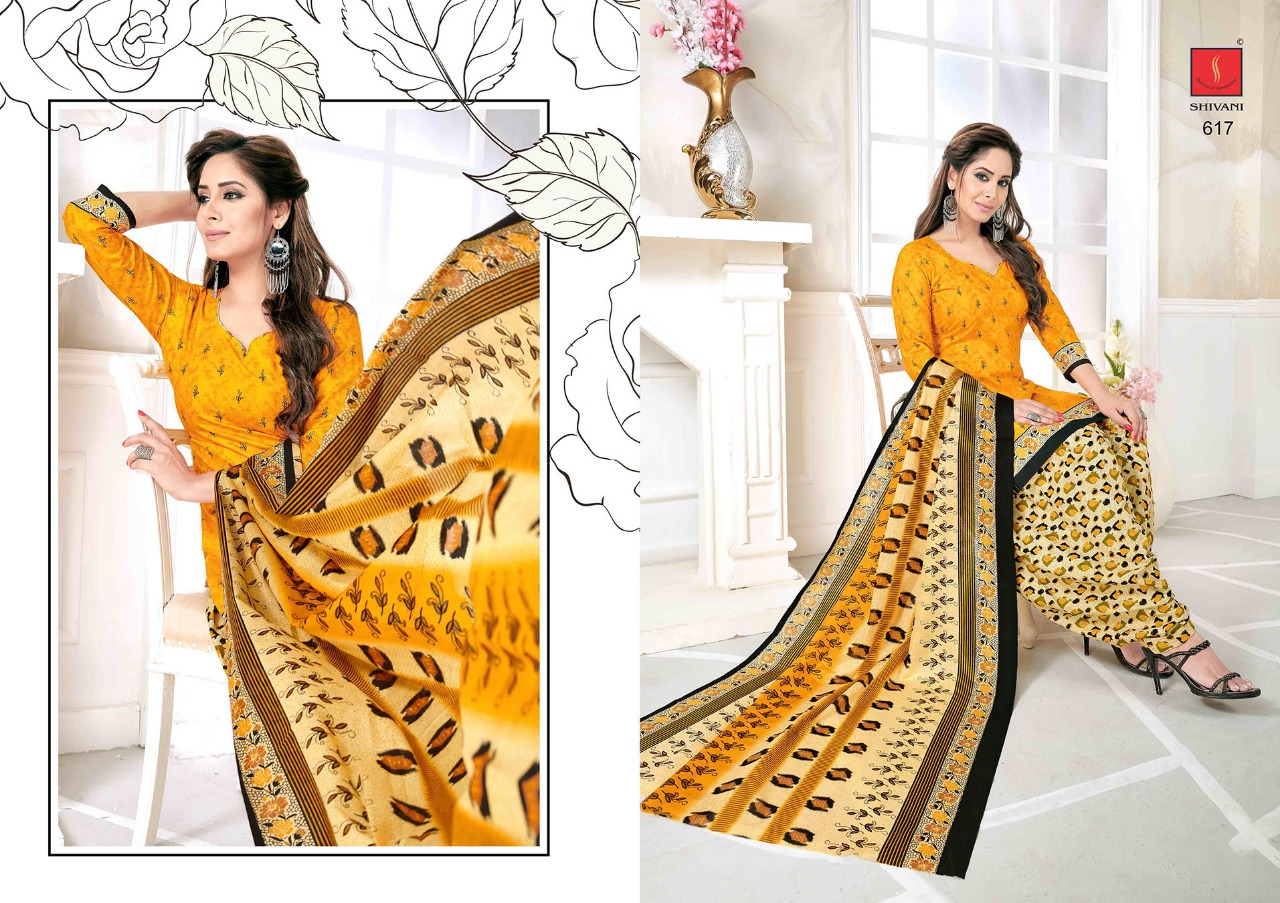 Piya Basanti Patiala Special Vol-6 By Shivani 601 To 621 Series Beautiful Stylish Fancy Colorful Casual Wear & Ethnic Wear Collection Pure Premium Cotton Cambric Printed Dresses At Wholesale Price