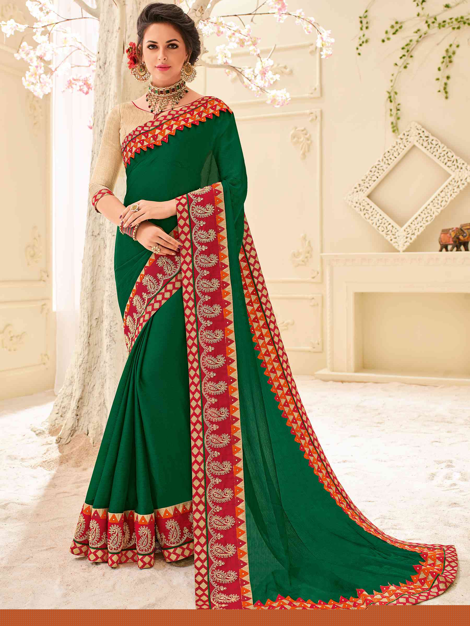 Platinum Vol-4 By Indian Women Pl-32104 To Pl-32123 Series Indian Designer Traditional Wear Collection Beautiful Stylish Colorful Party Wear & Occasional Wear Silk/ Georgette/ Chiffon Sarees At Wholesale Price