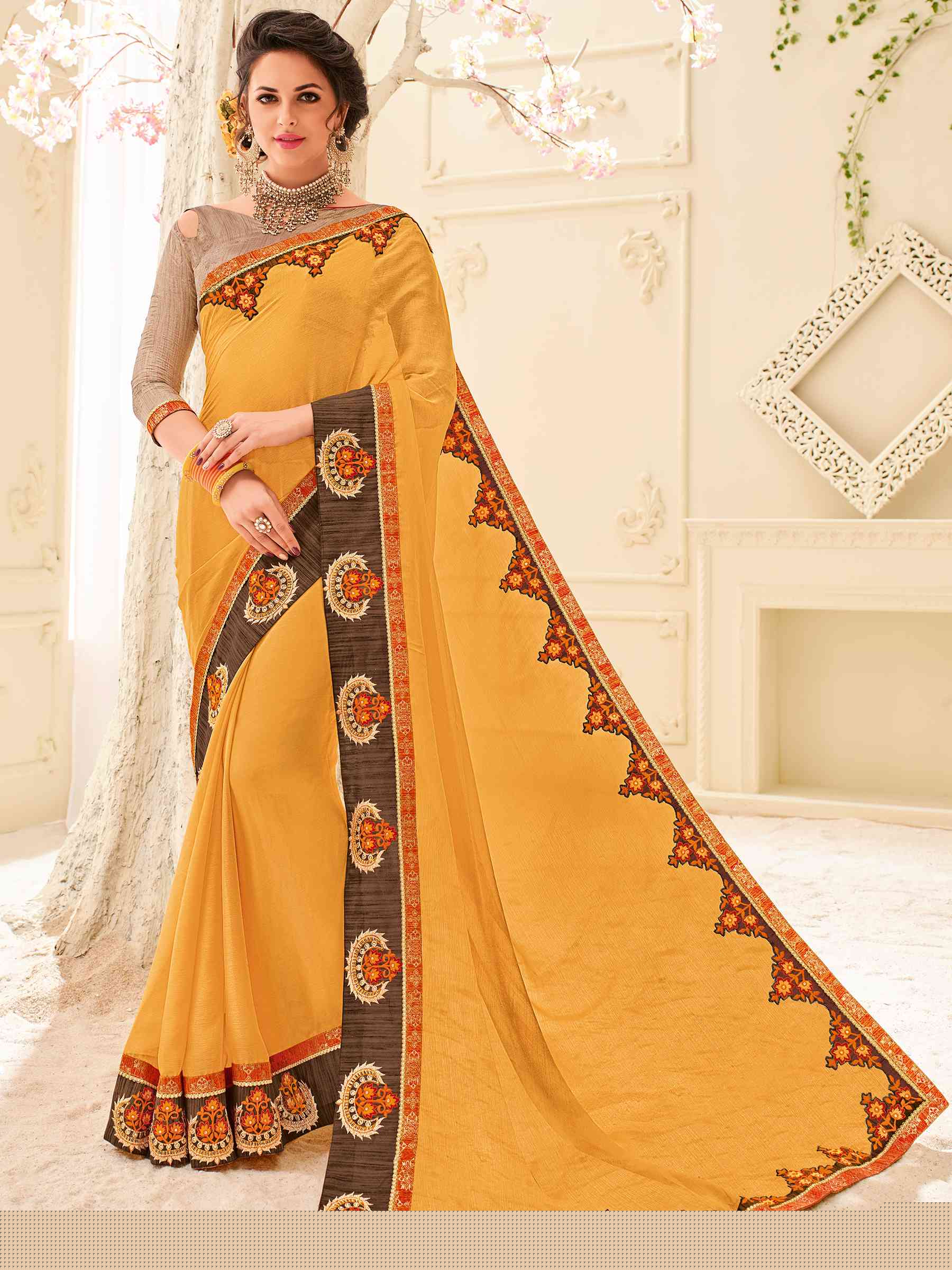 Platinum Vol-4 By Indian Women Pl-32104 To Pl-32123 Series Indian Designer Traditional Wear Collection Beautiful Stylish Colorful Party Wear & Occasional Wear Silk/ Georgette/ Chiffon Sarees At Wholesale Price