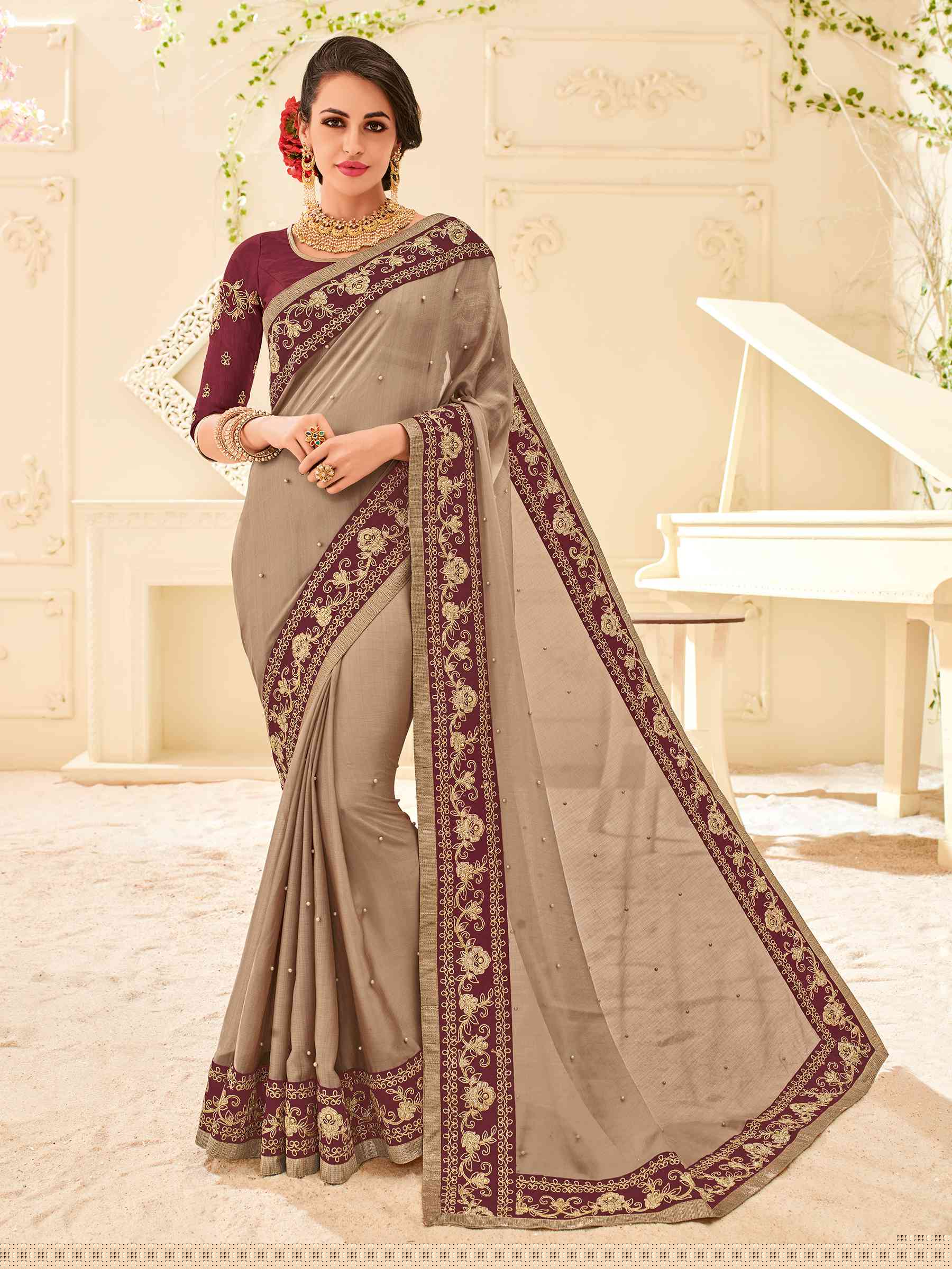 Platinum Vol-4 By Indian Women Pl-32104 To Pl-32123 Series Indian Designer Traditional Wear Collection Beautiful Stylish Colorful Party Wear & Occasional Wear Silk/ Georgette/ Chiffon Sarees At Wholesale Price