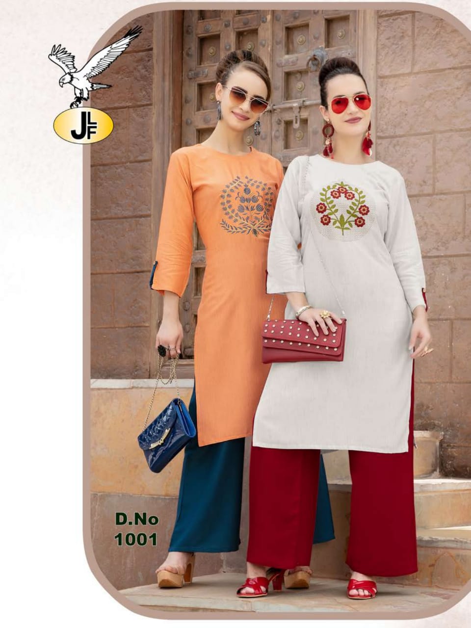 Plazzo House Vol-1 By Jlf 1001 To 1008 Series Stylish Fancy Beautiful Colorful Casual Wear & Ethnic Wear Heavy Rayon Kurtis At Wholesale Price