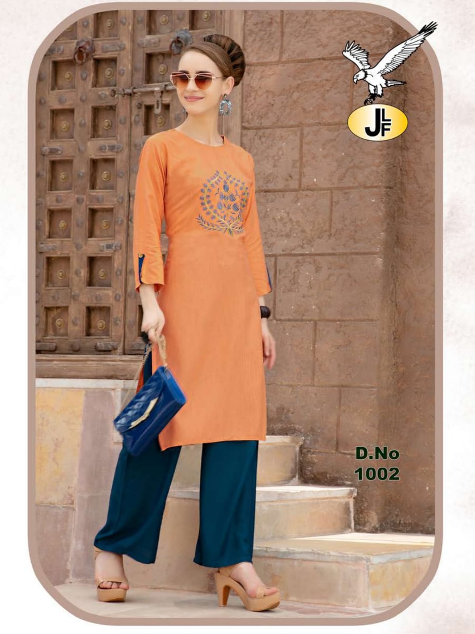 Plazzo House Vol-1 By Jlf 1001 To 1008 Series Stylish Fancy Beautiful Colorful Casual Wear & Ethnic Wear Heavy Rayon Kurtis At Wholesale Price