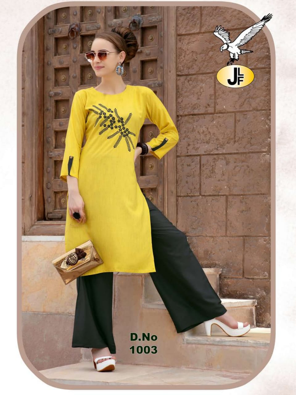 Plazzo House Vol-1 By Jlf 1001 To 1008 Series Stylish Fancy Beautiful Colorful Casual Wear & Ethnic Wear Heavy Rayon Kurtis At Wholesale Price