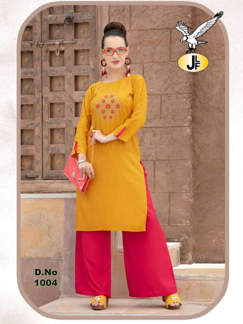 Plazzo House Vol-1 By Jlf 1001 To 1008 Series Stylish Fancy Beautiful Colorful Casual Wear & Ethnic Wear Heavy Rayon Kurtis At Wholesale Price