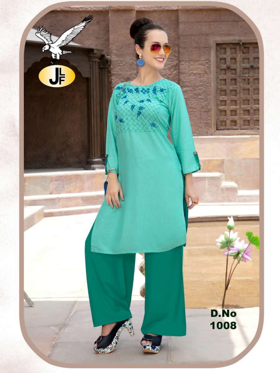Plazzo House Vol-1 By Jlf 1001 To 1008 Series Stylish Fancy Beautiful Colorful Casual Wear & Ethnic Wear Heavy Rayon Kurtis At Wholesale Price