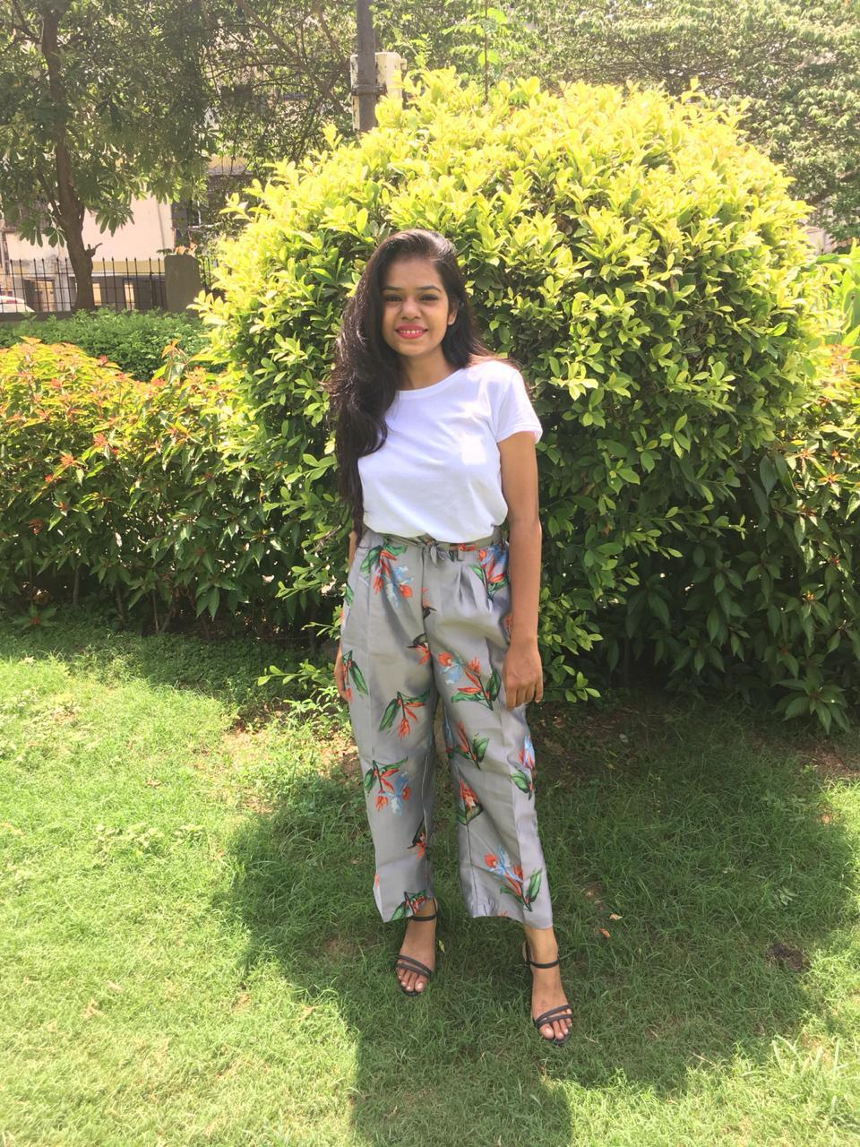 Plazo Pant By St Namo Beautiful Stylish Colorful Fancy Party Wear & Ethnic Wear & Ready To Wear Grey Satin Digital Printed Palazzo At Wholesale Price