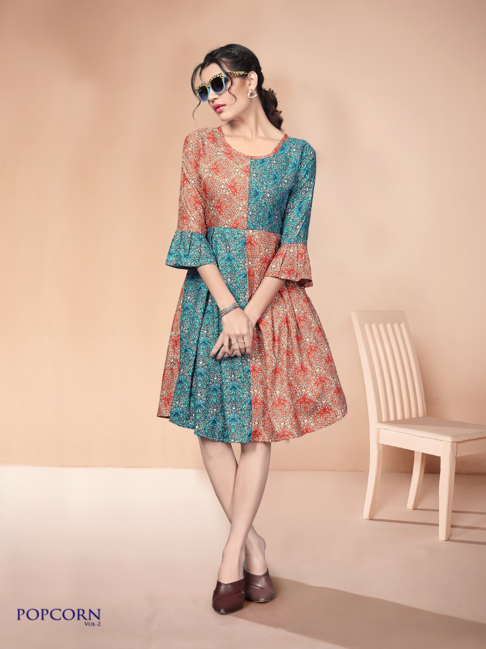Popcorn Vol-2 By Watermelon 1001 To 1008 Series Beautiful Colorful Stylish Fancy Casual Wear & Ethnic Wear & Ready To Wear Heavy Rayon Printed Kurtis With Belt At Wholesale Price