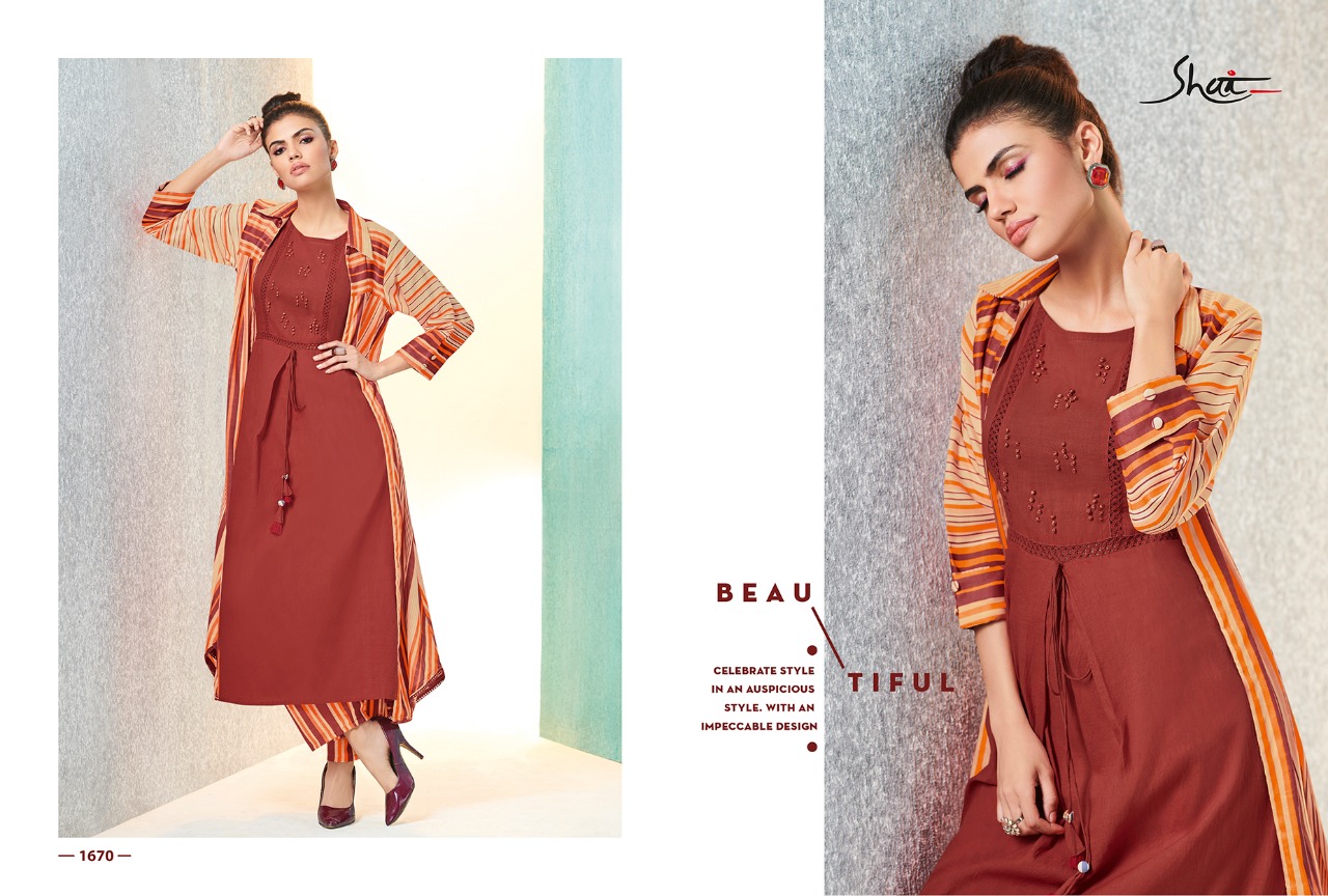 Posh By Shai 1661 To 1671 Series Beautiful Stylish Fancy Colorful Casual Wear & Ethnic Wear & Ready To Wear Pure Cotton With Handwork Kurtis At Wholesale Price