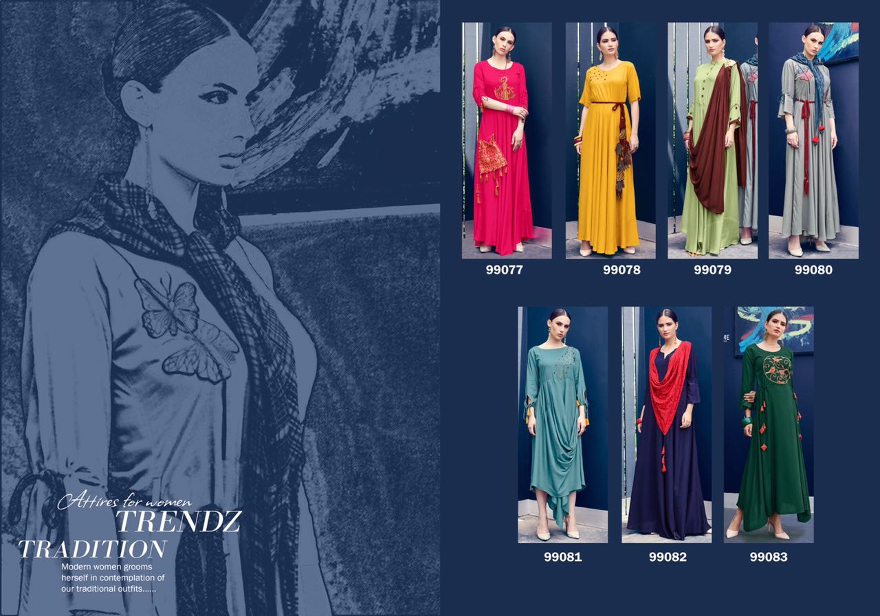Posh By Sva 99077 T 99083 Series Designer Beautiful Stylish Fancy Colorful Casual Wear & Ethnic Wear & Ready To Wear Pure Rayon Slub Kurtis At Wholesale Price