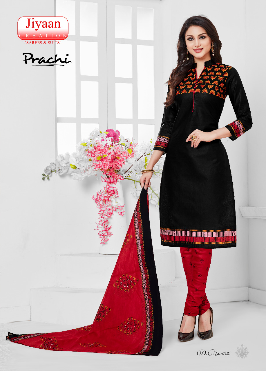 Prachi Vol-3 By Jiyaan Creation 1101 To 1112 Series Stylish Fancy Beautiful Colorful Casual Wear & Ethnic Wear Pure Cotton Printed Dresses At Wholesale Price