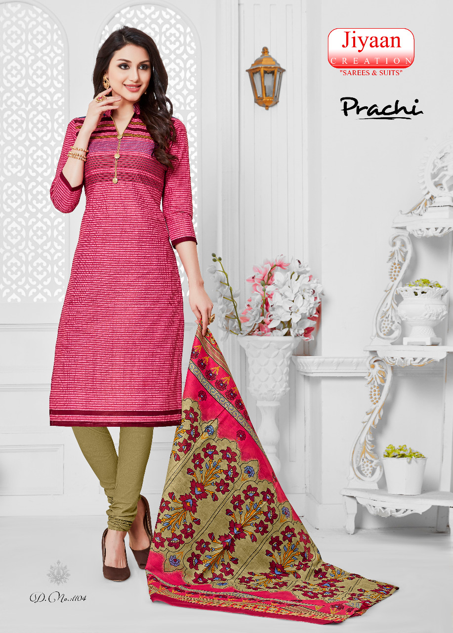 Prachi Vol-3 By Jiyaan Creation 1101 To 1112 Series Stylish Fancy Beautiful Colorful Casual Wear & Ethnic Wear Pure Cotton Printed Dresses At Wholesale Price