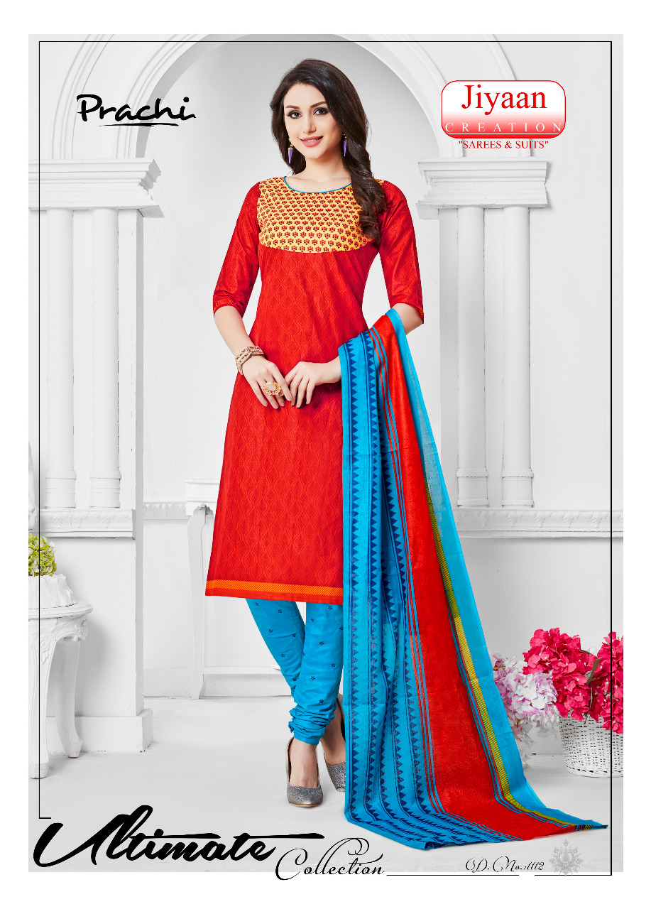 Prachi Vol-3 By Jiyaan Creation 1101 To 1112 Series Stylish Fancy Beautiful Colorful Casual Wear & Ethnic Wear Pure Cotton Printed Dresses At Wholesale Price