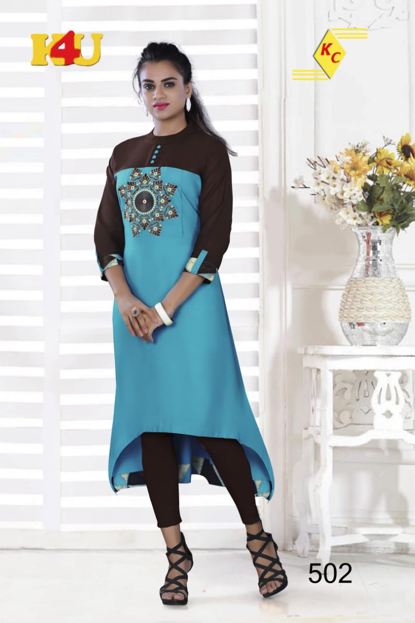 Prachi By K4u 501 To 506 Series Beautiful Stylish Fancy Colorful Casual Wear & Ethnic Wear & Ready To Wear Rayon Kurtis At Wholesale Price