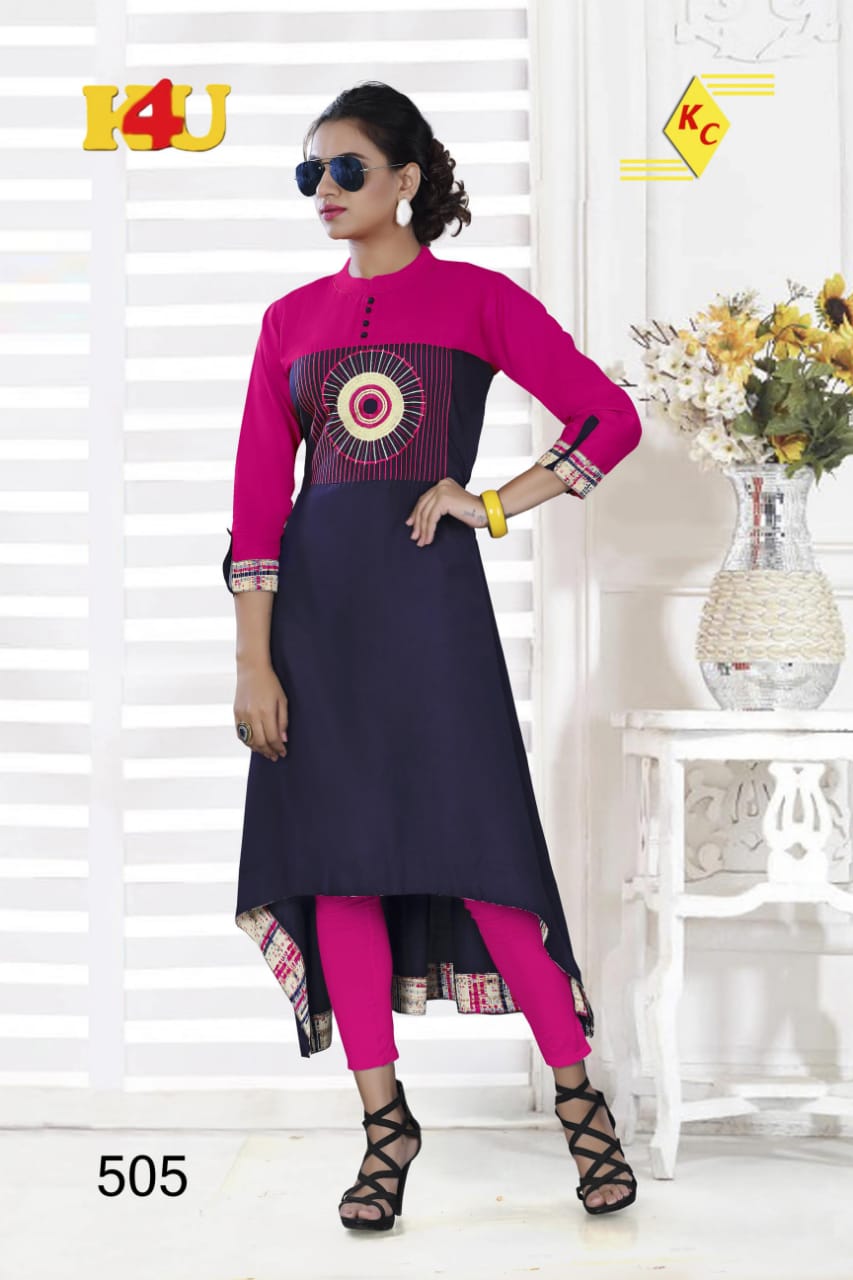 Prachi By K4u 501 To 506 Series Beautiful Stylish Fancy Colorful Casual Wear & Ethnic Wear & Ready To Wear Rayon Kurtis At Wholesale Price