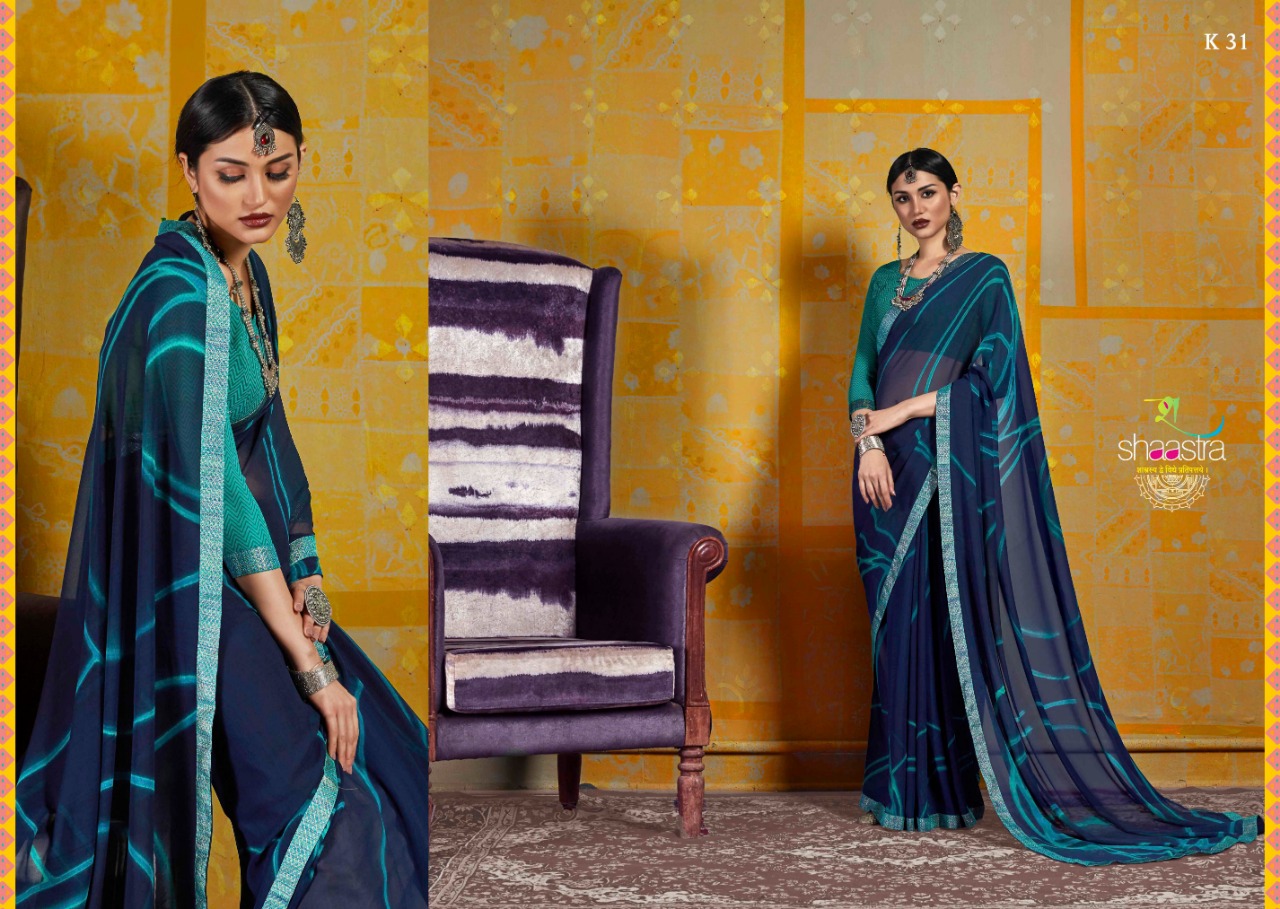 Prada Vol-1 By Shaastra Sarees 31 To 40 Series Indian Traditional Wear Collection Beautiful Stylish Fancy Colorful Party Wear & Occasional Wear Bemberg Georgette Sarees At Wholesale Price