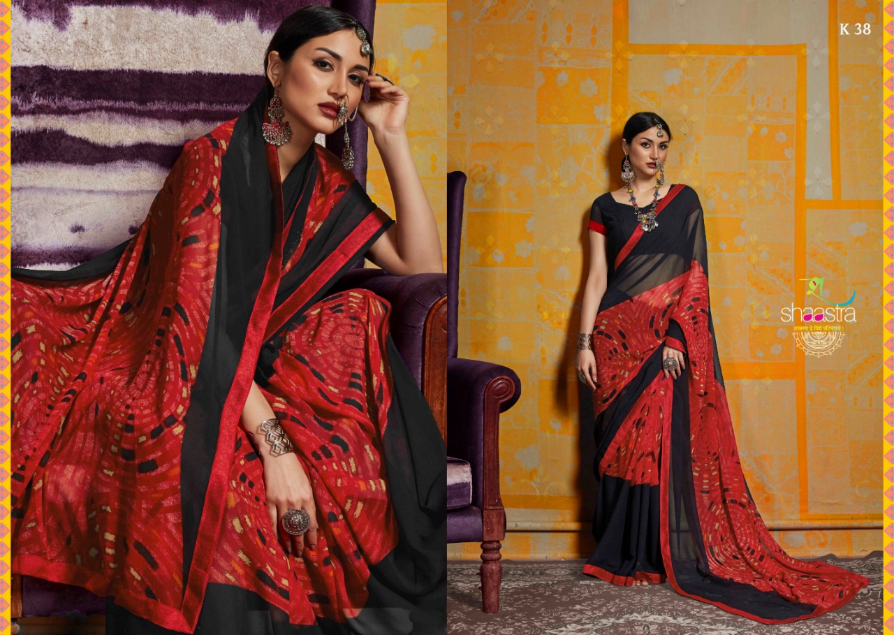 Prada Vol-1 By Shaastra Sarees 31 To 40 Series Indian Traditional Wear Collection Beautiful Stylish Fancy Colorful Party Wear & Occasional Wear Bemberg Georgette Sarees At Wholesale Price