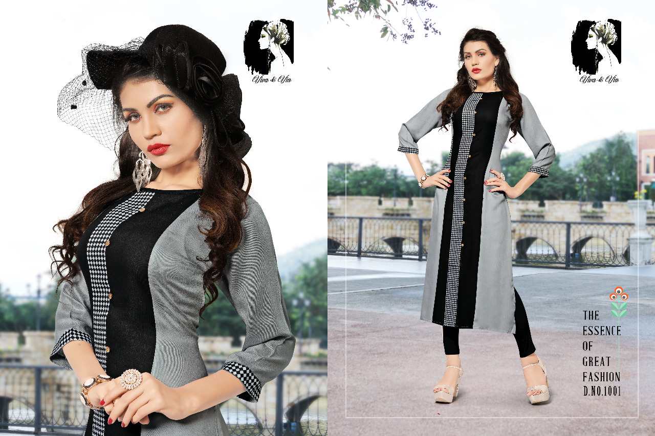 Pragya Vol-1 By Viva & Via 1001 To 1006 Series Beautiful Stylish Fancy Colorful Casual Wear & Ethnic Wear Heavy Rayon Printed Kurtis At Wholesale Price