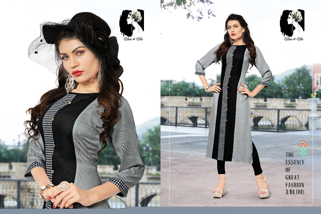 Pragya Vol-1 By Viva & Via 1001 To 1006 Series Beautiful Stylish Fancy Colorful Casual Wear & Ethnic Wear Heavy Rayon Printed Kurtis At Wholesale Price