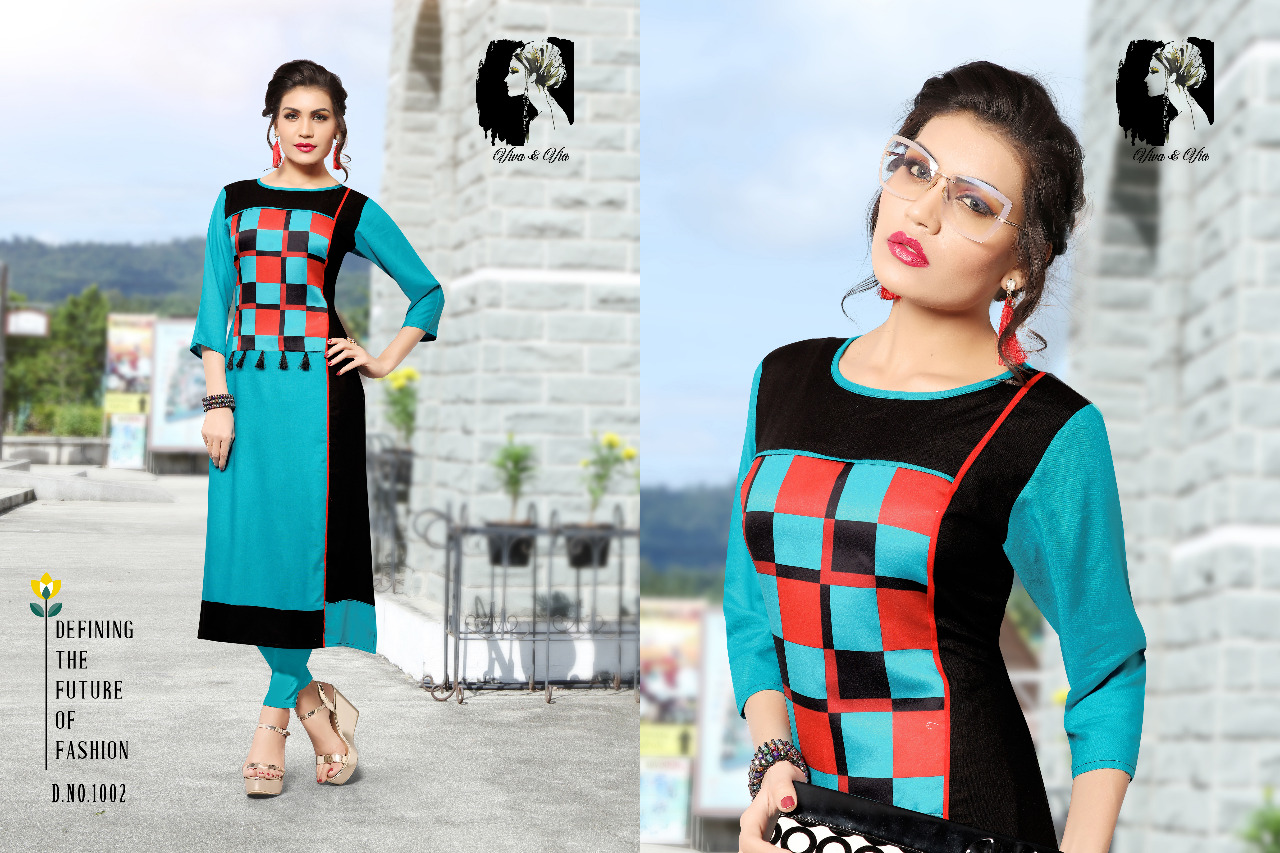 Pragya Vol-1 By Viva & Via 1001 To 1006 Series Beautiful Stylish Fancy Colorful Casual Wear & Ethnic Wear Heavy Rayon Printed Kurtis At Wholesale Price