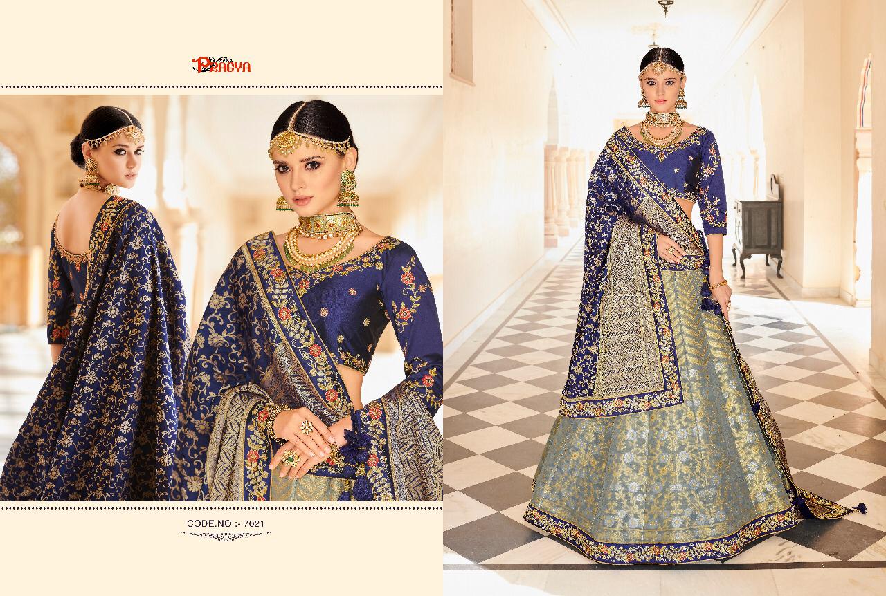 Pragya 7021 Series By Pragya 7021 To 7030 Series Designer Beautiful Wedding Collection Occasional Wear & Party Wear Banarasi Tissue Lehengas At Wholesale Price