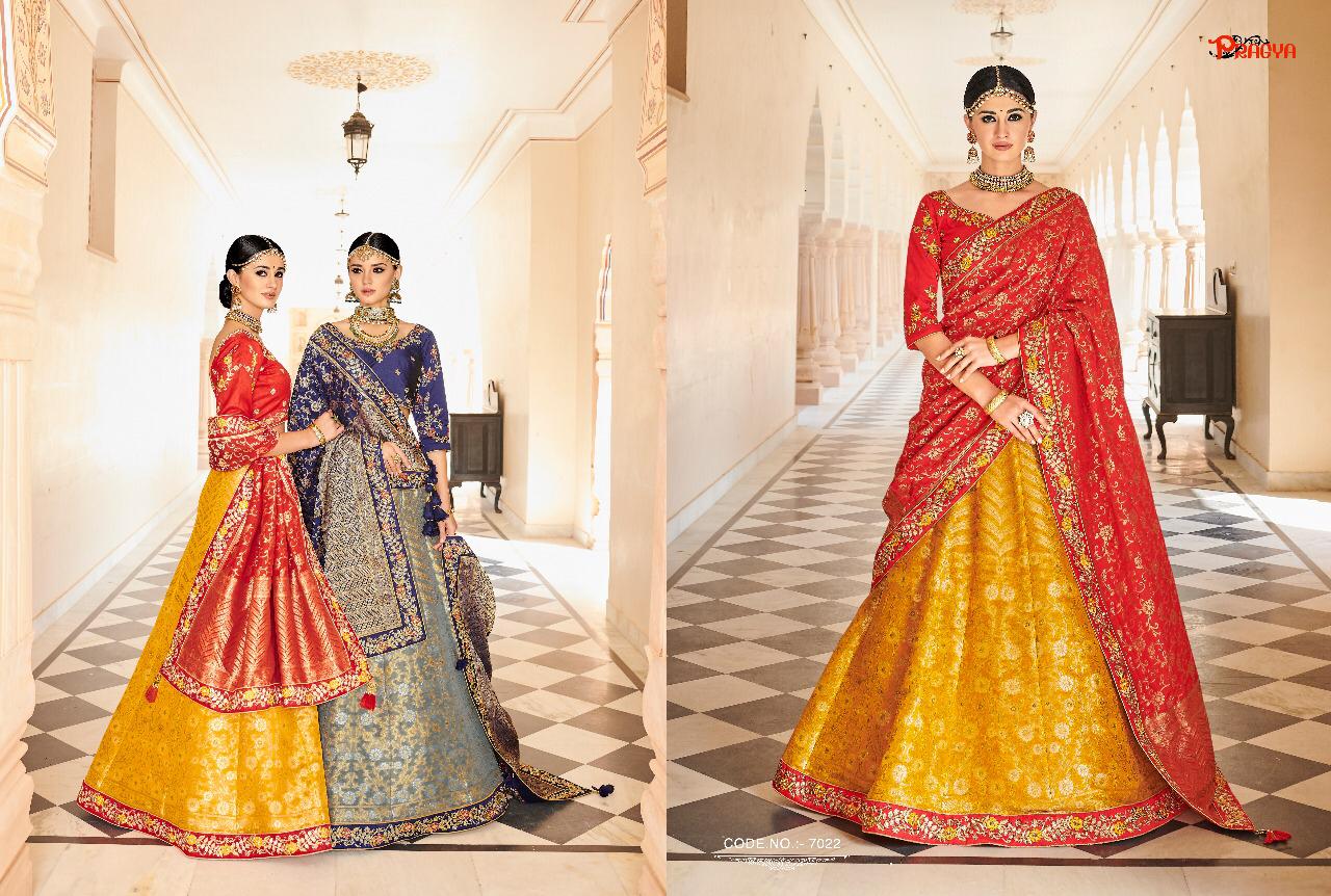 Pragya 7021 Series By Pragya 7021 To 7030 Series Designer Beautiful Wedding Collection Occasional Wear & Party Wear Banarasi Tissue Lehengas At Wholesale Price