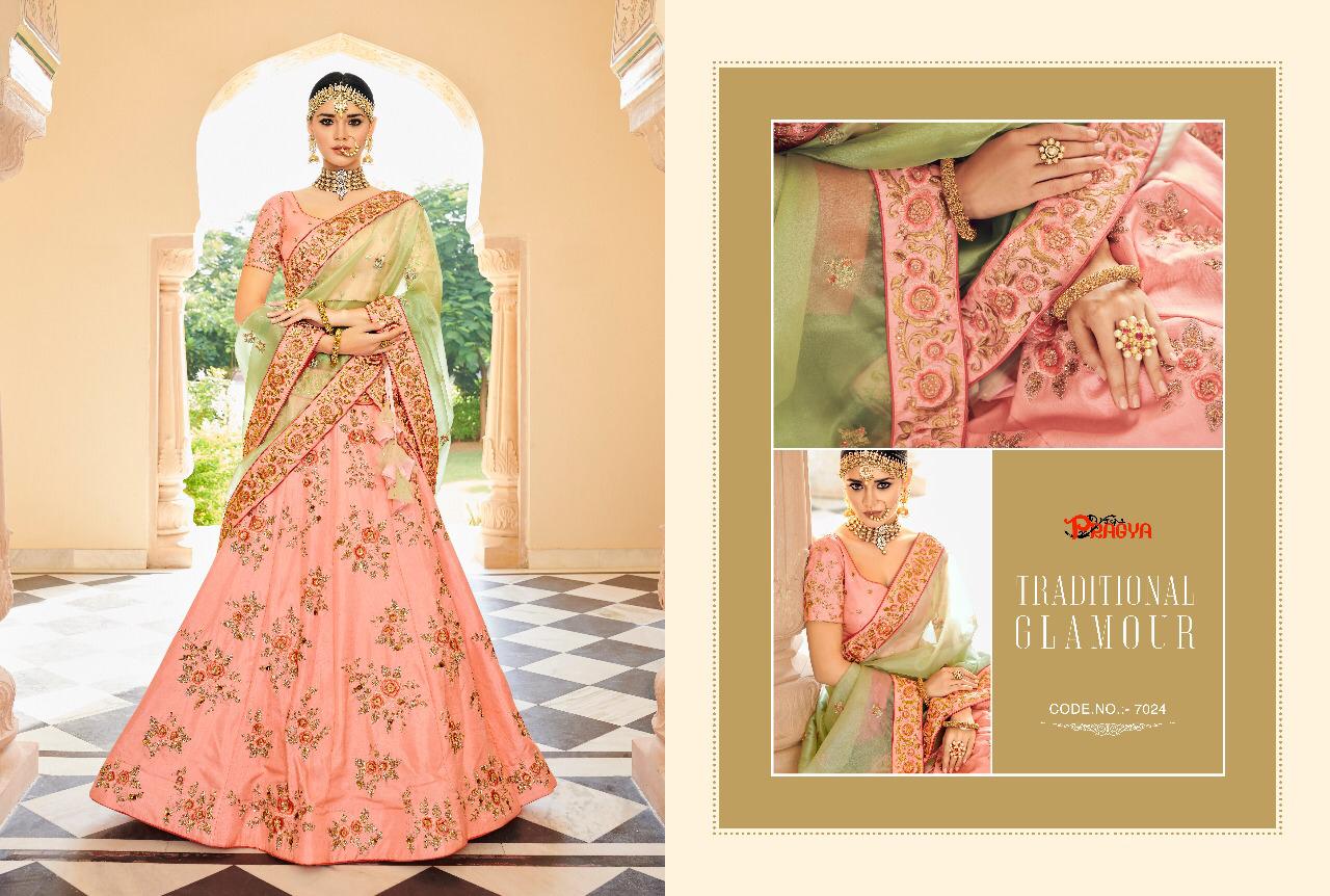 Pragya 7021 Series By Pragya 7021 To 7030 Series Designer Beautiful Wedding Collection Occasional Wear & Party Wear Banarasi Tissue Lehengas At Wholesale Price