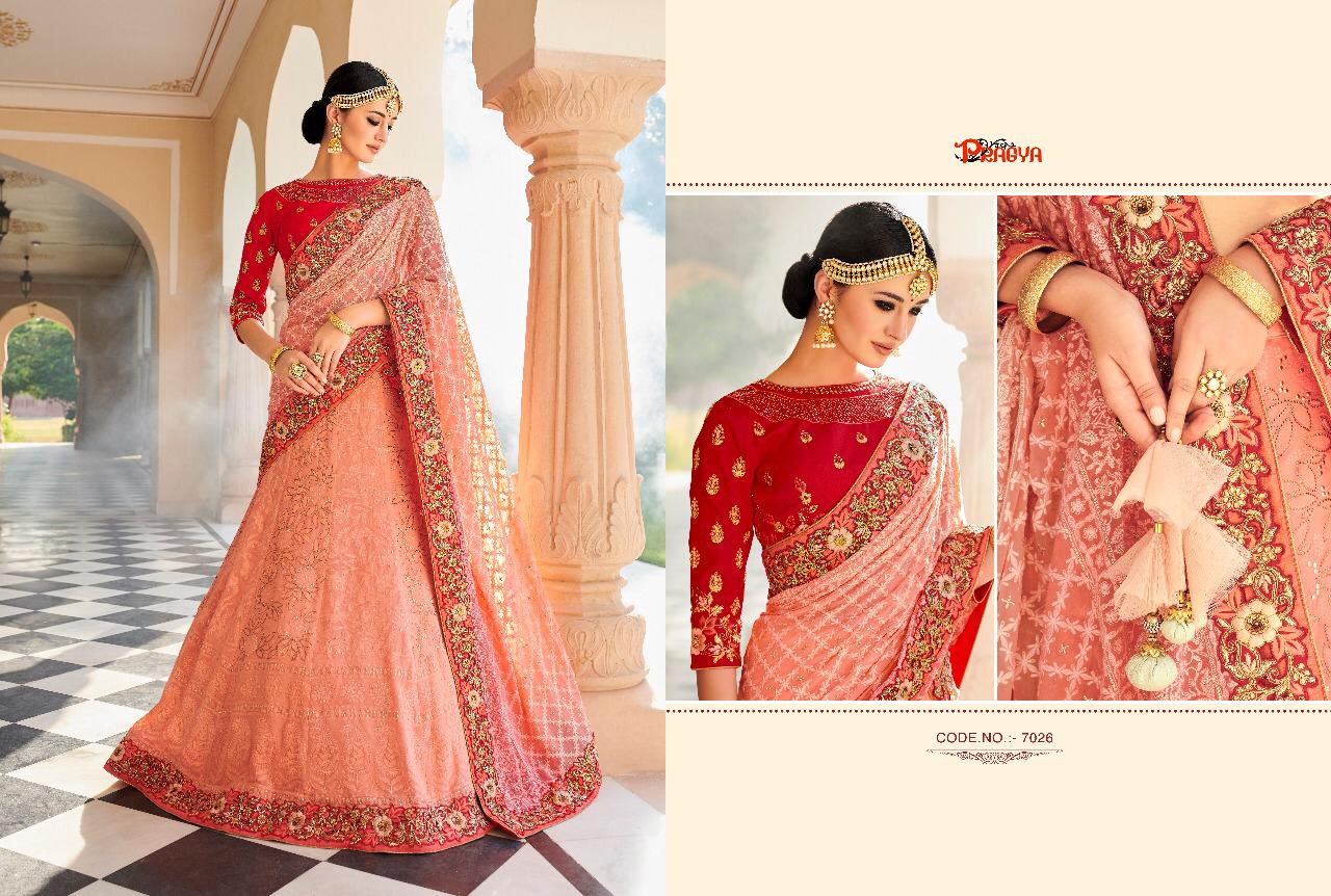 Pragya 7021 Series By Pragya 7021 To 7030 Series Designer Beautiful Wedding Collection Occasional Wear & Party Wear Banarasi Tissue Lehengas At Wholesale Price