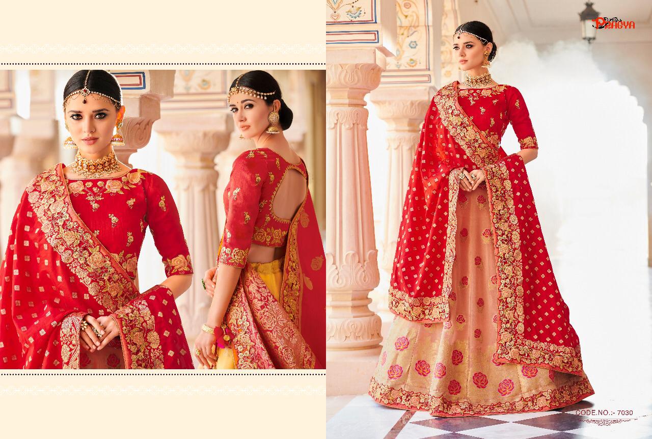 Pragya 7021 Series By Pragya 7021 To 7030 Series Designer Beautiful Wedding Collection Occasional Wear & Party Wear Banarasi Tissue Lehengas At Wholesale Price