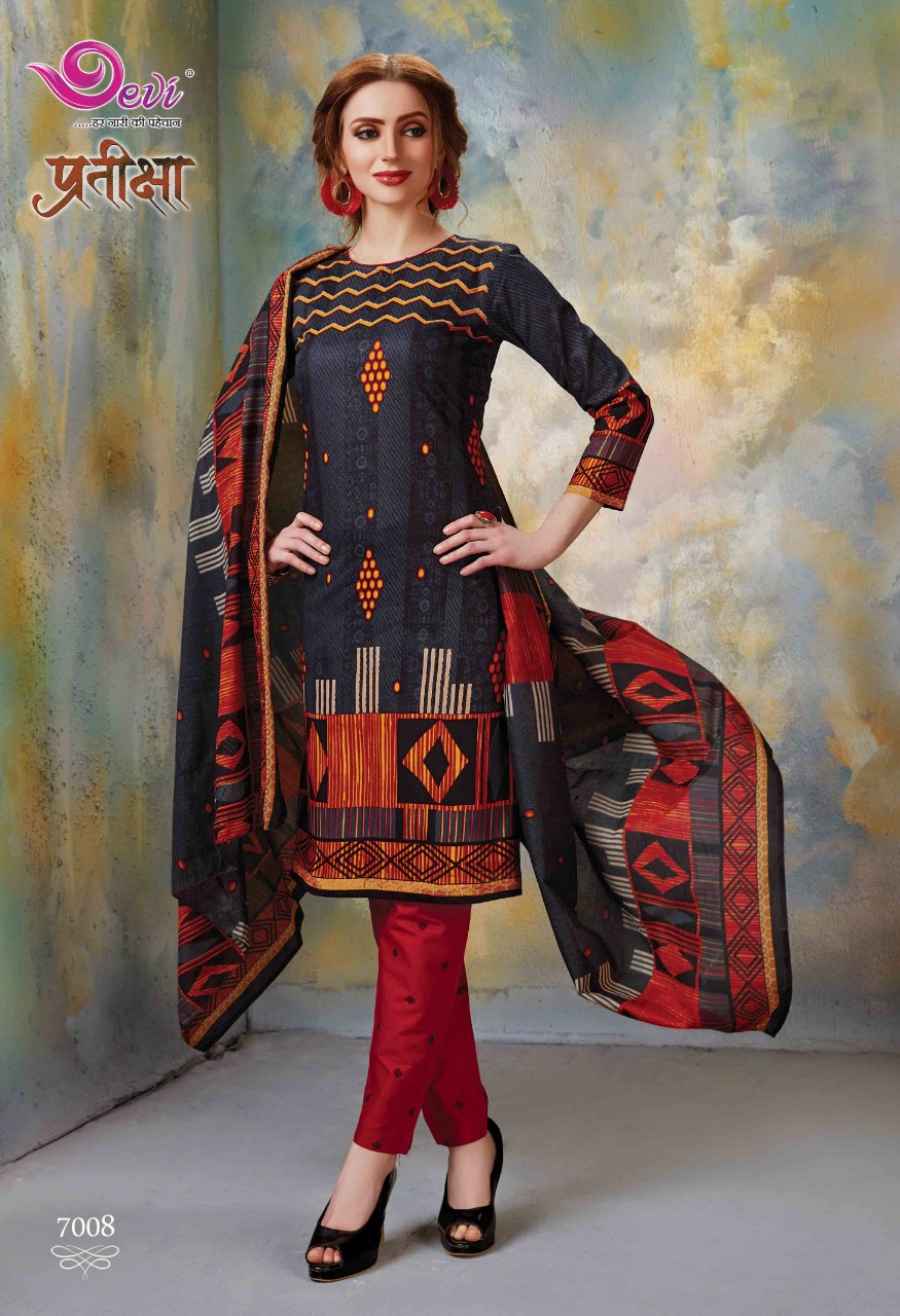 Pratiksha Vol-7 By Devi 7001 To 7012 Series Beautiful Suits Stylish Fancy Colorful Casual Wear & Ethnic Wear Cotton Printed Dresses At Wholesale Price