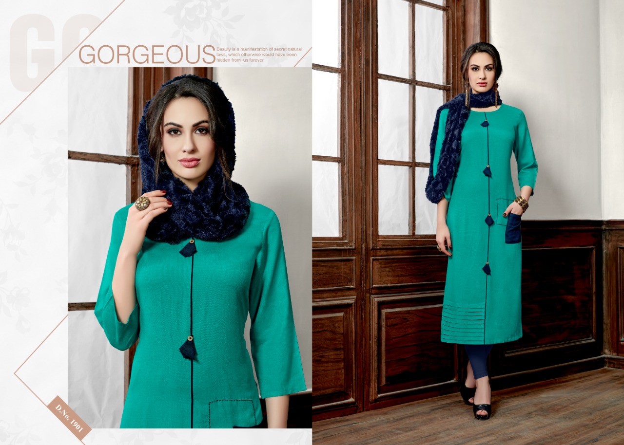 Pratiksha By Sva 1901 To 1906 Series Beautiful Colorful Stylish Fancy Party Wear & Ethnic Wear & Ready To Wear Rayon Kurtis At Wholesale Price