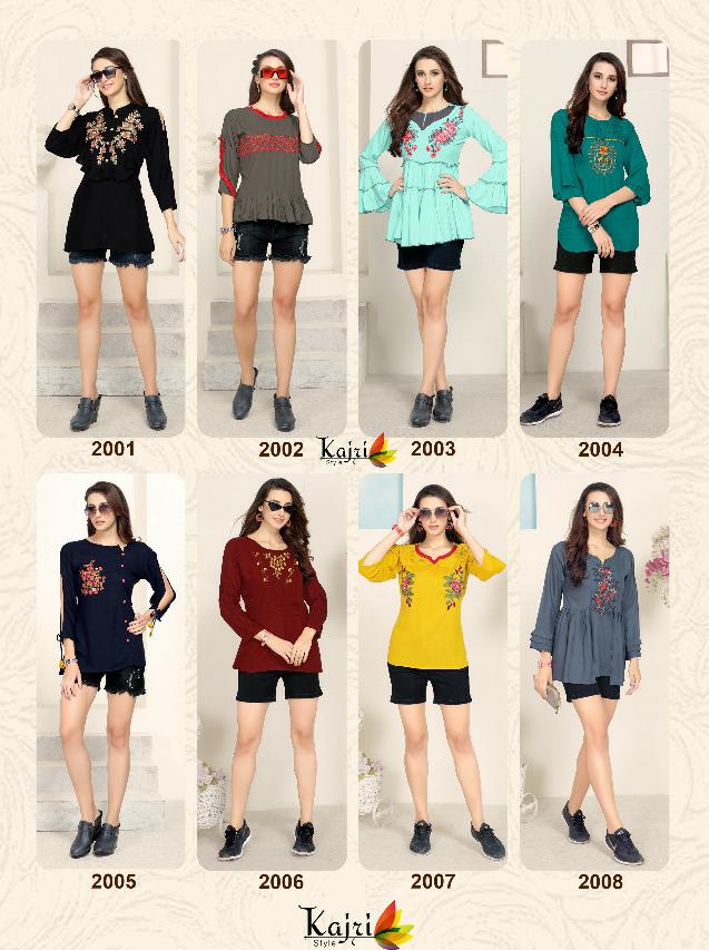 Preet Vol-2 By Kajri Style 2001 To 2008 Series Beautiful Stylish Fancy Colorful Casual Wear & Ethnic Wear & Ready To Wear Pure Rayon Tops At Wholesale Price