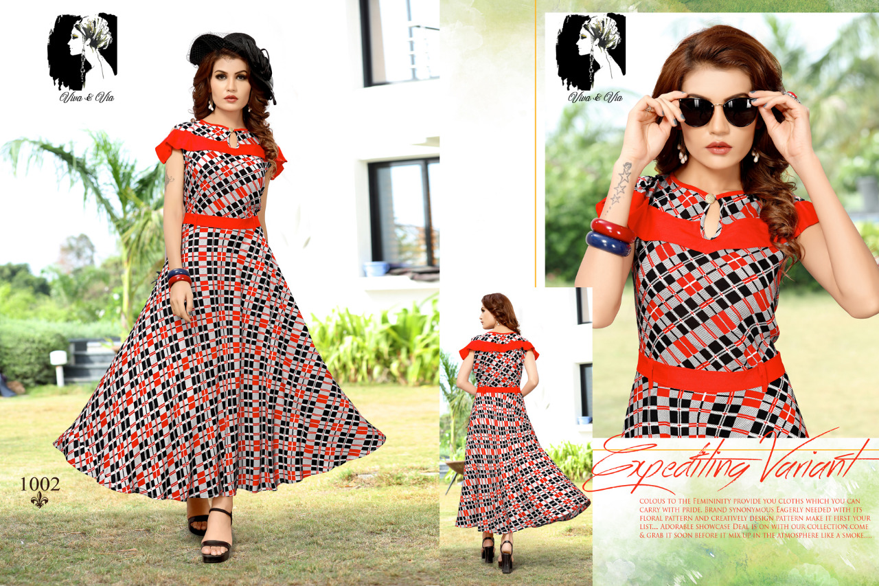 Preeta Vol-1 By Viva & Via 1001 To 1004 Series Designer Stylish Fancy Colorful Casual Wear & Ethnic Wear Heavy Rayon Printed Kurtis At Wholesale Price