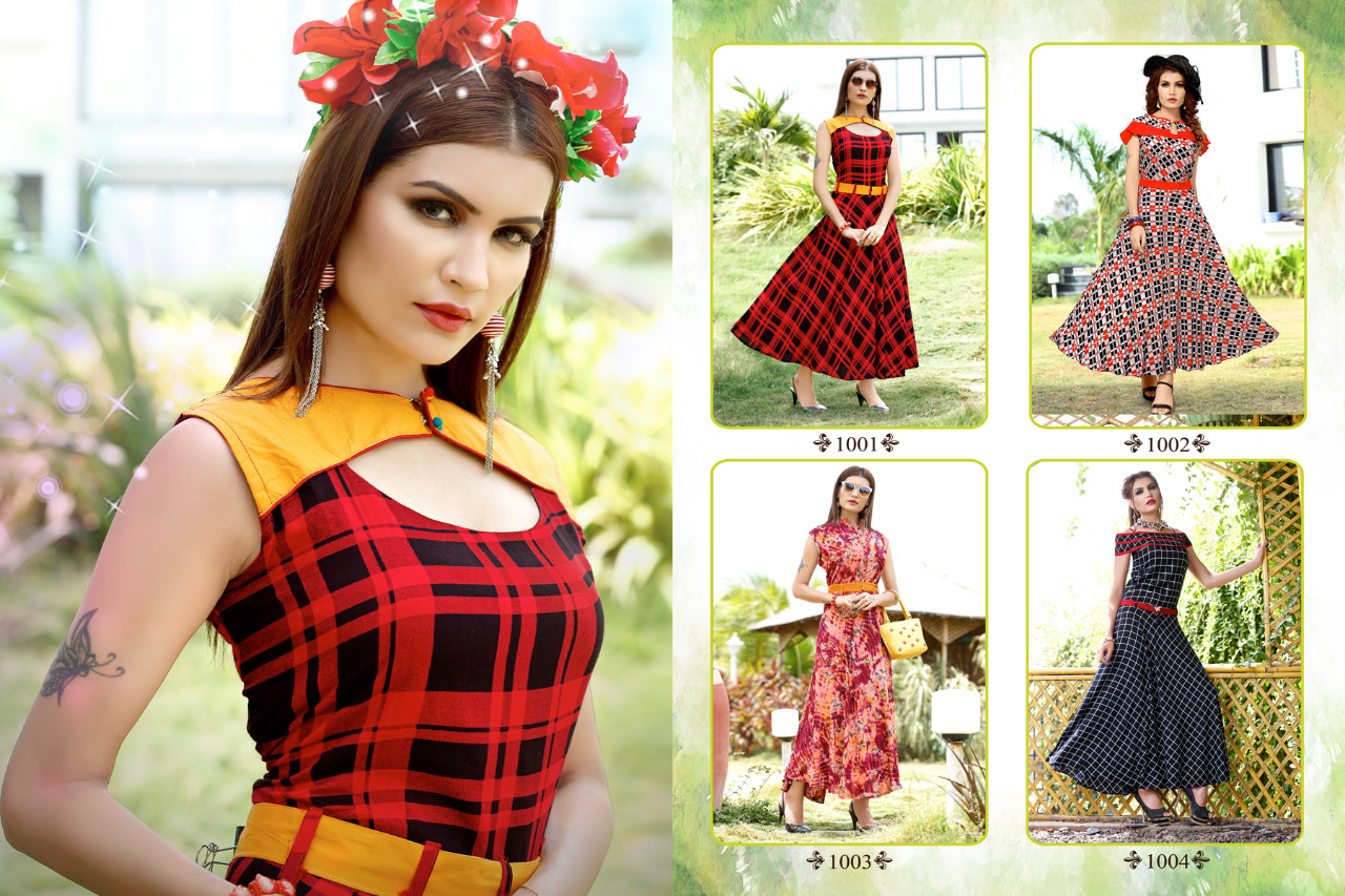 Preeta Vol-1 By Viva & Via 1001 To 1004 Series Designer Stylish Fancy Colorful Casual Wear & Ethnic Wear Heavy Rayon Printed Kurtis At Wholesale Price