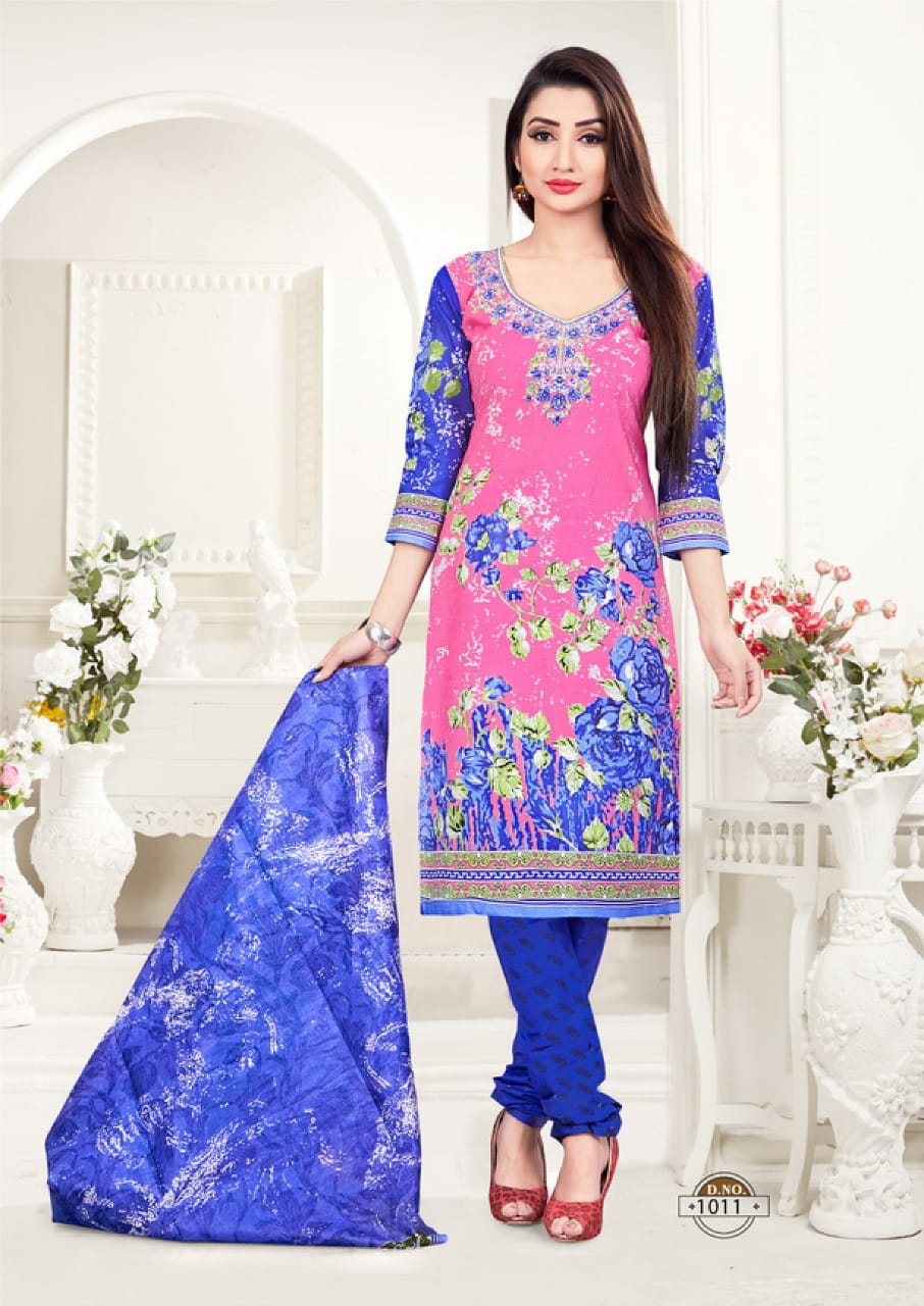 Prem Leela Vol-2 By Trimurti Textile 1011 To 1020 Series Stylish Fancy Beautiful Colorful Casual Wear & Ethnic Wear Pure Cotton Printed Dresses At Wholesale Price
