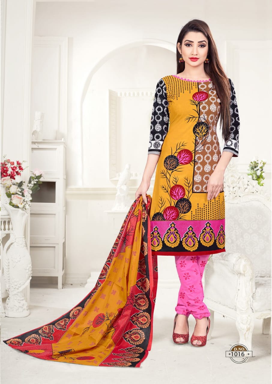 Prem Leela Vol-2 By Trimurti Textile 1011 To 1020 Series Stylish Fancy Beautiful Colorful Casual Wear & Ethnic Wear Pure Cotton Printed Dresses At Wholesale Price