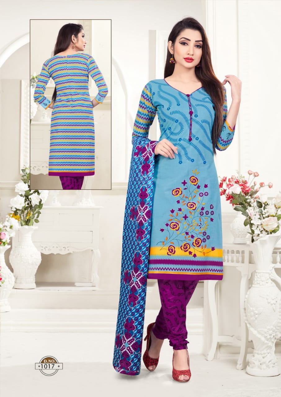 Prem Leela Vol-2 By Trimurti Textile 1011 To 1020 Series Stylish Fancy Beautiful Colorful Casual Wear & Ethnic Wear Pure Cotton Printed Dresses At Wholesale Price