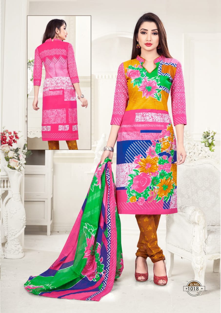 Prem Leela Vol-2 By Trimurti Textile 1011 To 1020 Series Stylish Fancy Beautiful Colorful Casual Wear & Ethnic Wear Pure Cotton Printed Dresses At Wholesale Price