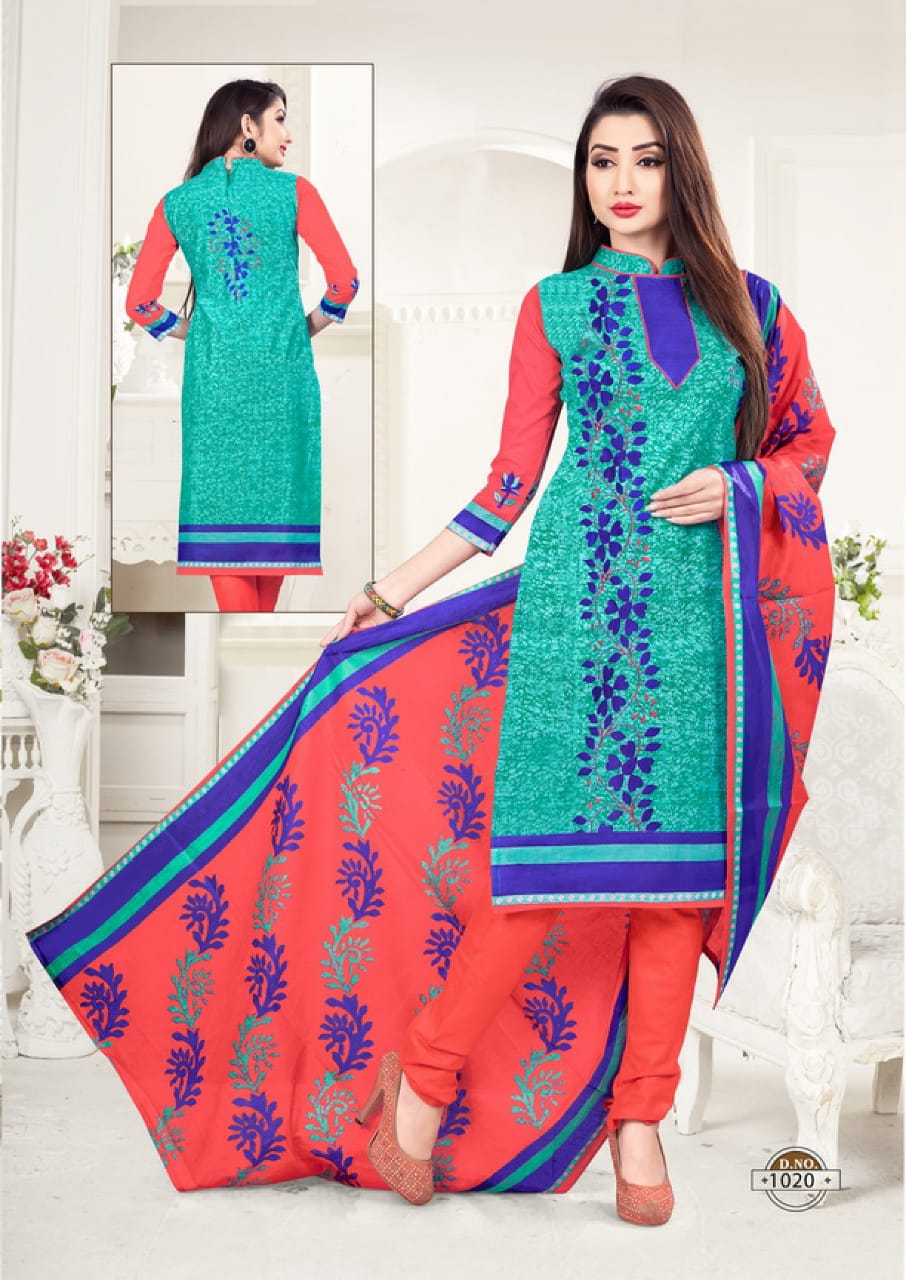 Prem Leela Vol-2 By Trimurti Textile 1011 To 1020 Series Stylish Fancy Beautiful Colorful Casual Wear & Ethnic Wear Pure Cotton Printed Dresses At Wholesale Price