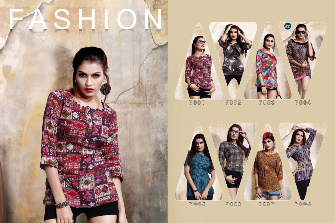 Pretty Girl By Surya Techno Fab 7001 To 7008 Series Designer Beautiful Stylish Colorful Fancy Ready To Wear & Casual Wear & Ethnic Wear Air Jet Rayon Printed Kurtis At Wholesale Price