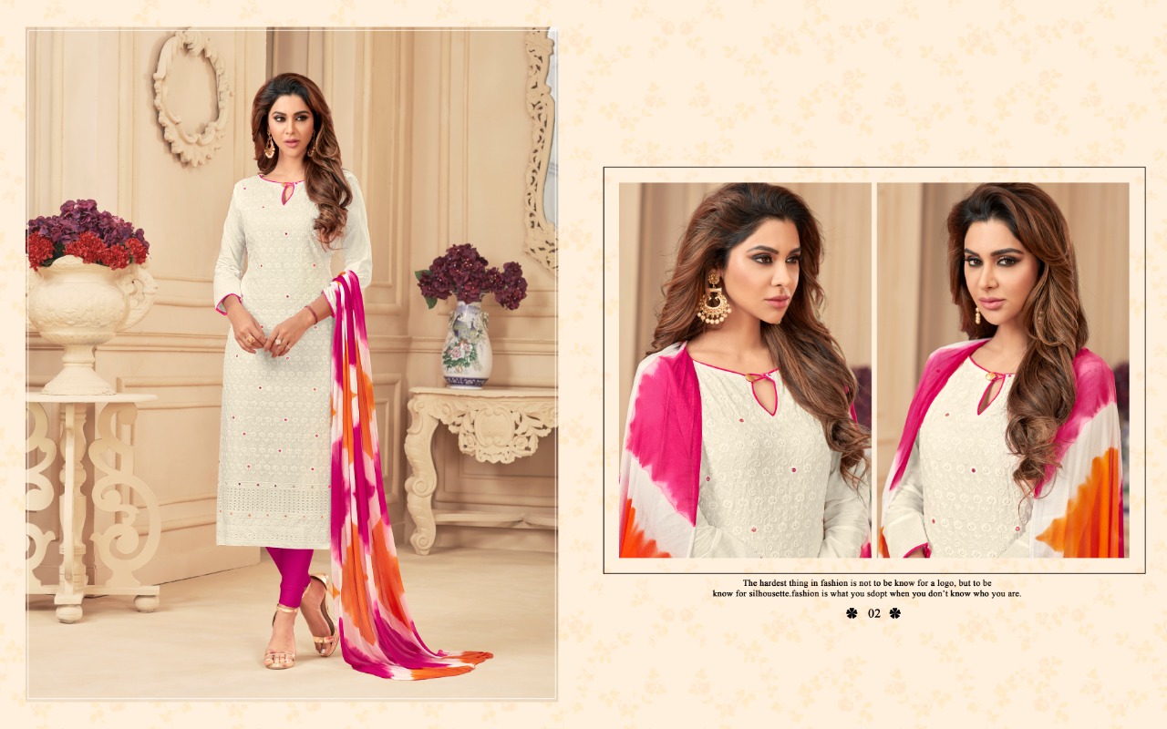 Prince Vol-1 By Amrut Varsha Creation 01 To 12 Series Beautiful Suits Stylish Fancy Colorful Casual Wear & Ethnic Wear Collection Cambric Chicken Embroidered Dresses At Wholesale Price