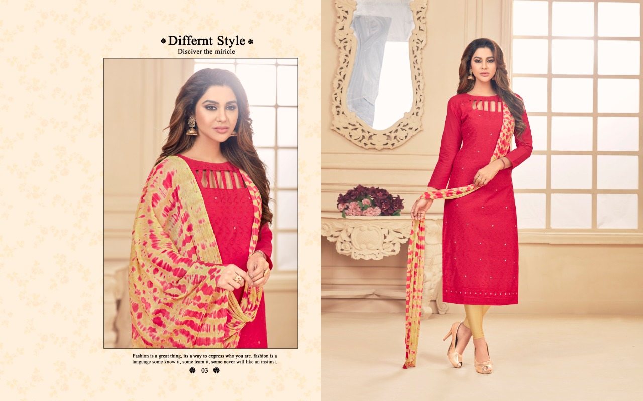 Prince Vol-1 By Amrut Varsha Creation 01 To 12 Series Beautiful Suits Stylish Fancy Colorful Casual Wear & Ethnic Wear Collection Cambric Chicken Embroidered Dresses At Wholesale Price