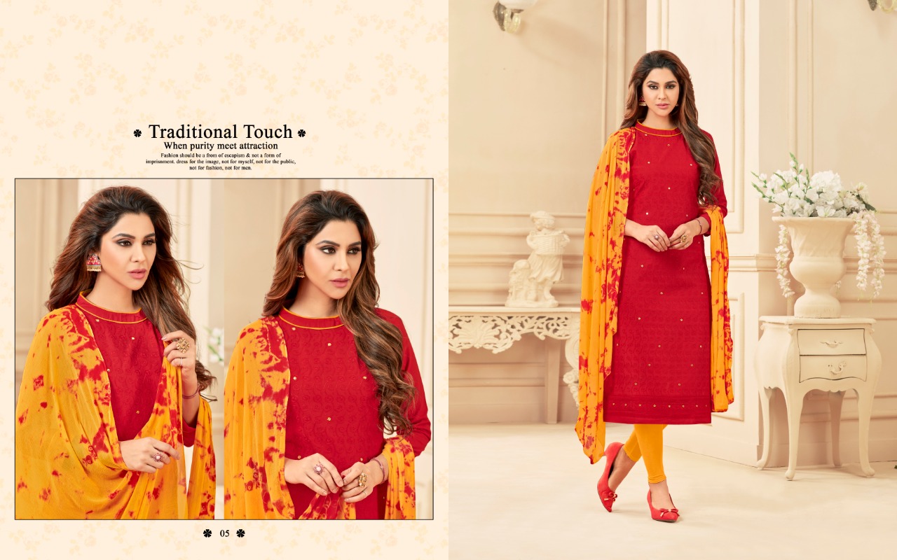 Prince Vol-1 By Amrut Varsha Creation 01 To 12 Series Beautiful Suits Stylish Fancy Colorful Casual Wear & Ethnic Wear Collection Cambric Chicken Embroidered Dresses At Wholesale Price