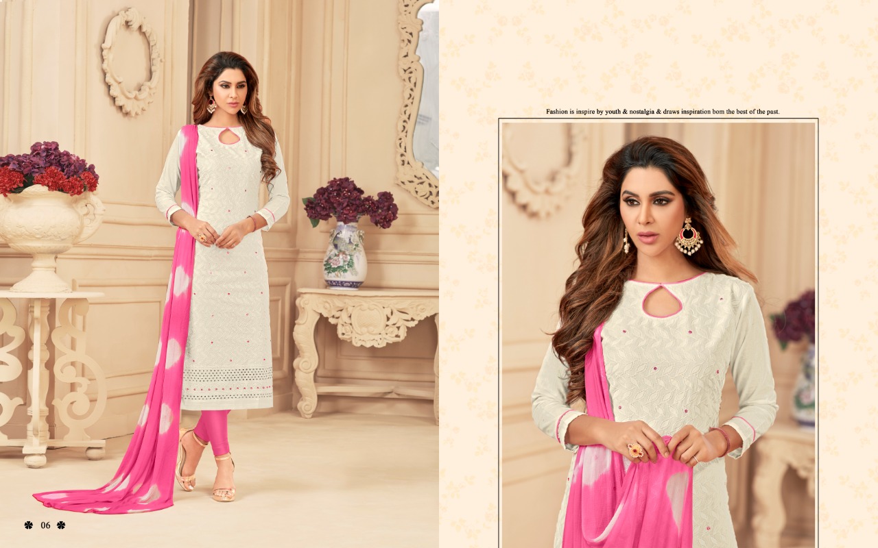 Prince Vol-1 By Amrut Varsha Creation 01 To 12 Series Beautiful Suits Stylish Fancy Colorful Casual Wear & Ethnic Wear Collection Cambric Chicken Embroidered Dresses At Wholesale Price