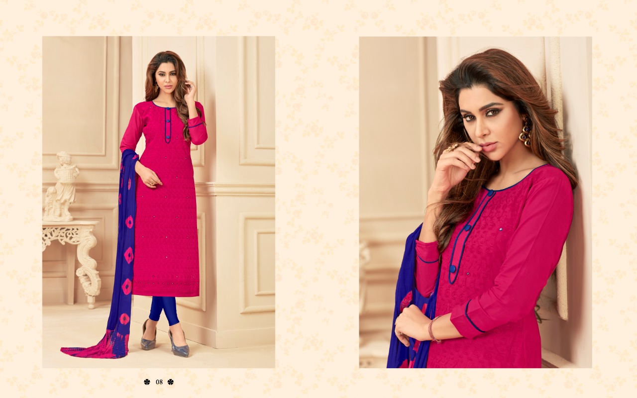 Prince Vol-1 By Amrut Varsha Creation 01 To 12 Series Beautiful Suits Stylish Fancy Colorful Casual Wear & Ethnic Wear Collection Cambric Chicken Embroidered Dresses At Wholesale Price