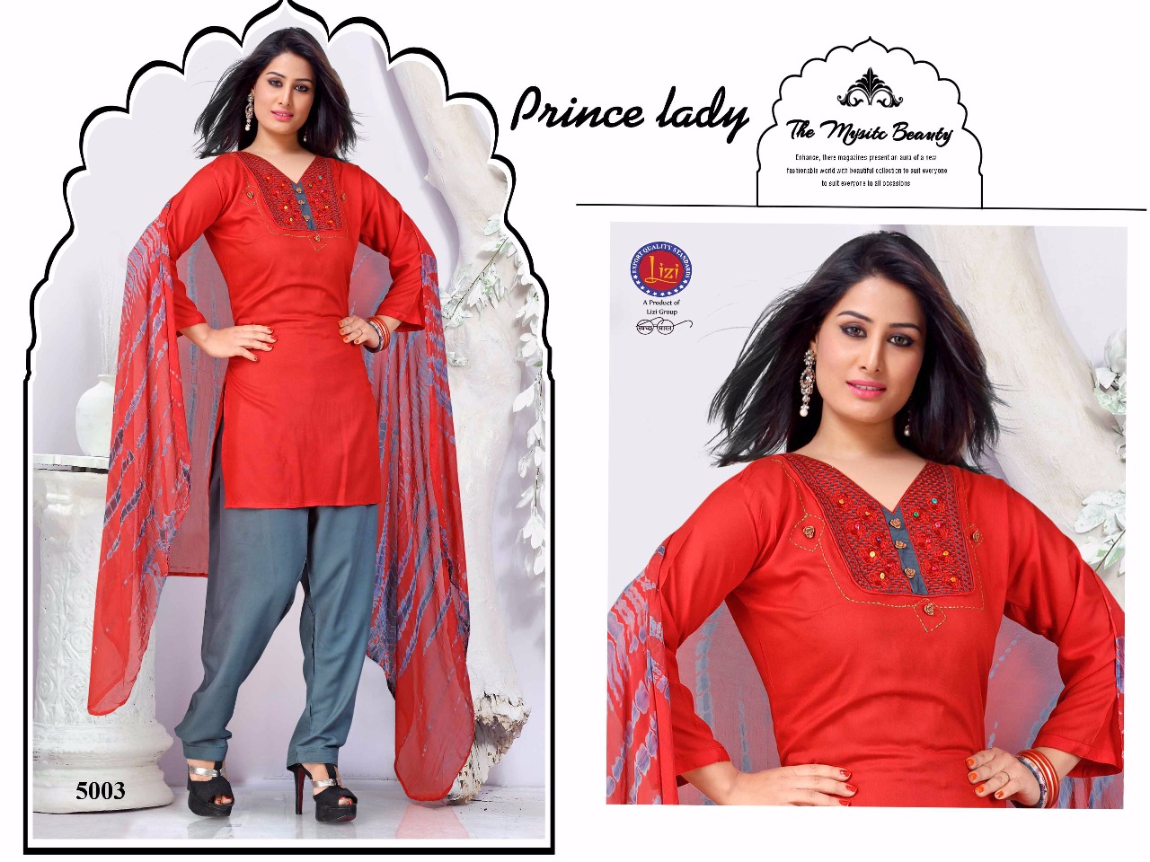 Prince Lady By Lizi 5001 To 5012 Series Beautiful Colorful Stylish Fancy Casual Wear & Ethnic Wear & Ready To Wear Heavy Rayon Kurtis At Wholesale Price