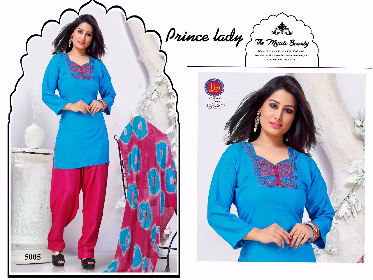Prince Lady By Lizi 5001 To 5012 Series Beautiful Colorful Stylish Fancy Casual Wear & Ethnic Wear & Ready To Wear Heavy Rayon Kurtis At Wholesale Price