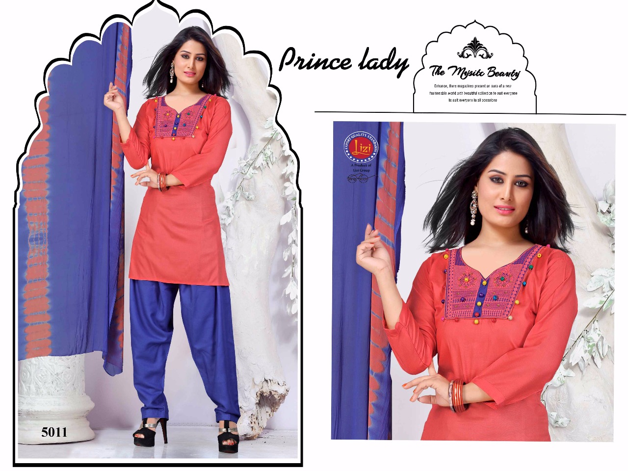 Prince Lady By Lizi 5001 To 5012 Series Beautiful Colorful Stylish Fancy Casual Wear & Ethnic Wear & Ready To Wear Heavy Rayon Kurtis At Wholesale Price