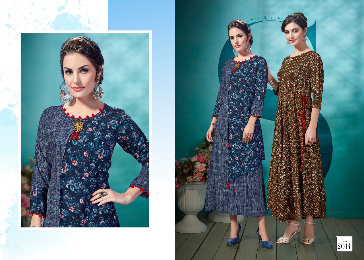 Princess Vol-4 By Dress Up 2012 To 2018 Series Designer Beautiful Stylish Fancy Colorful Party Wear & Ethnic Wear Royal Rayon Printed Kurtis At Wholesale Price
