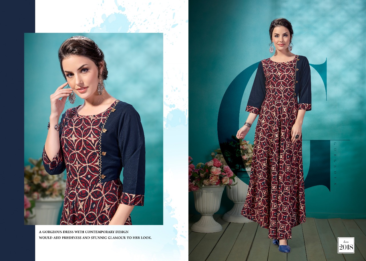 Princess Vol-4 By Dress Up 2012 To 2018 Series Designer Beautiful Stylish Fancy Colorful Party Wear & Ethnic Wear Royal Rayon Printed Kurtis At Wholesale Price