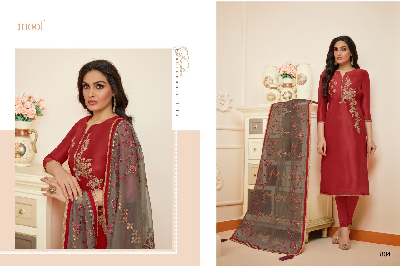 Princess Vol-4 By Moof Fashion 801 To 808 Series Beautiful Suits Stylish Fancy Colorful Casual Wear & Ethnic Wear Collection Upada Silk Dresses At Wholesale Price